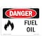 Signmission Safety Sign, OSHA Danger, 12" Height, Rigid Plastic, Fuel Oil, Landscape, P-1218-L-1268 OS-DS-P-1218-L-1268 - alternate 1